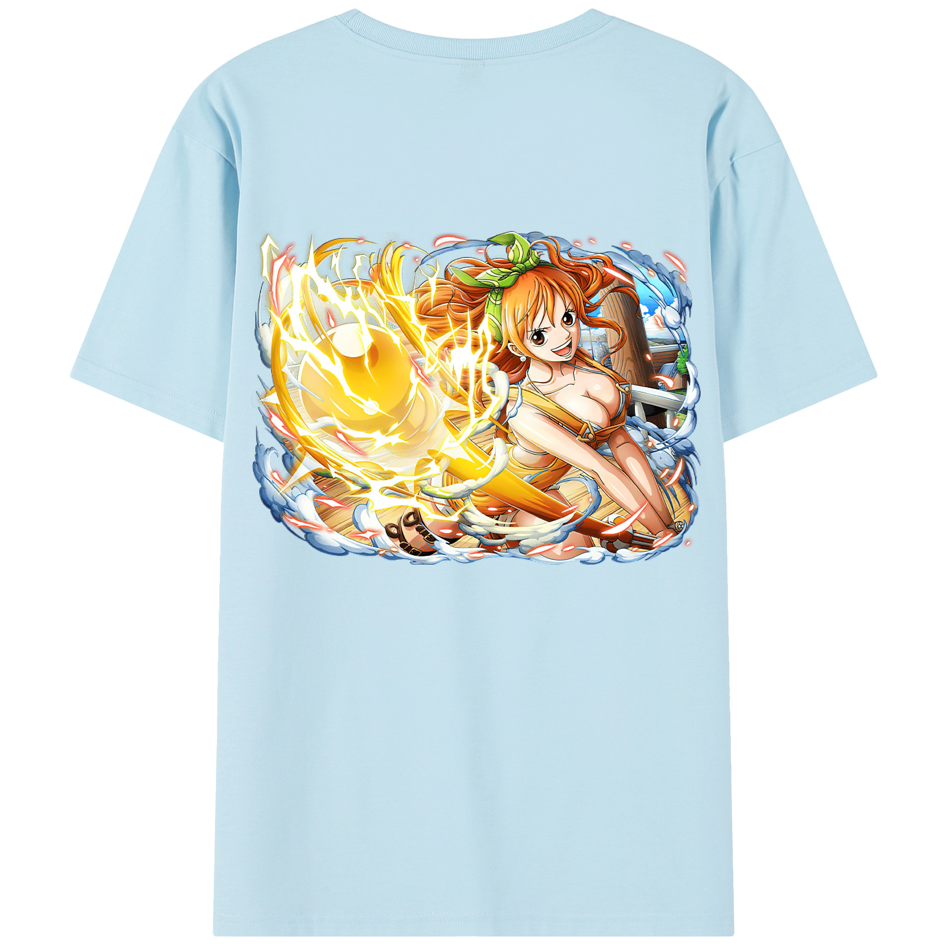 ワンピース ナミ ONE PIECE Nami 綿100％半袖Tシャツ（背面プリント）